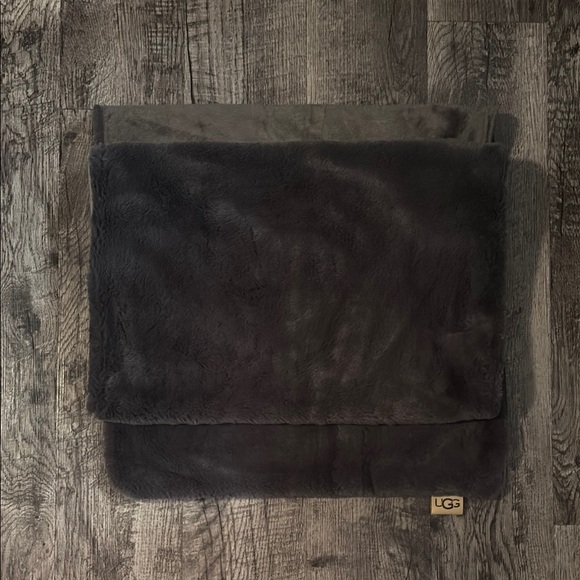 Ugg Faux Fur Body Pillow Cover - Charcoal Grey - Picture 1 of 5